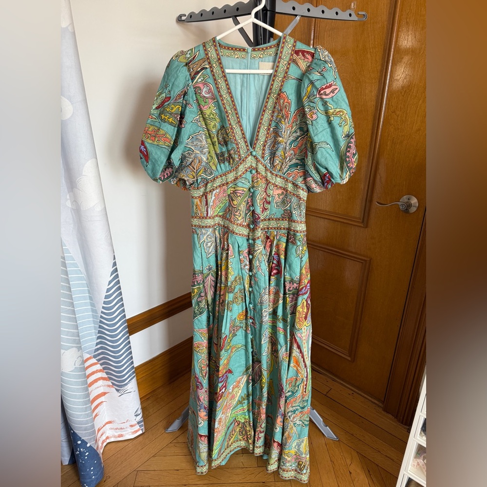 Alemais Franca Paisley Blue Maxi Dress - US6 - Picture 2 of 4